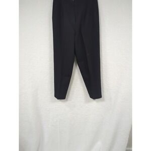Vintage‎ Requirements Petite Black Dress Pants Pleated Front Tapered Leg  8P